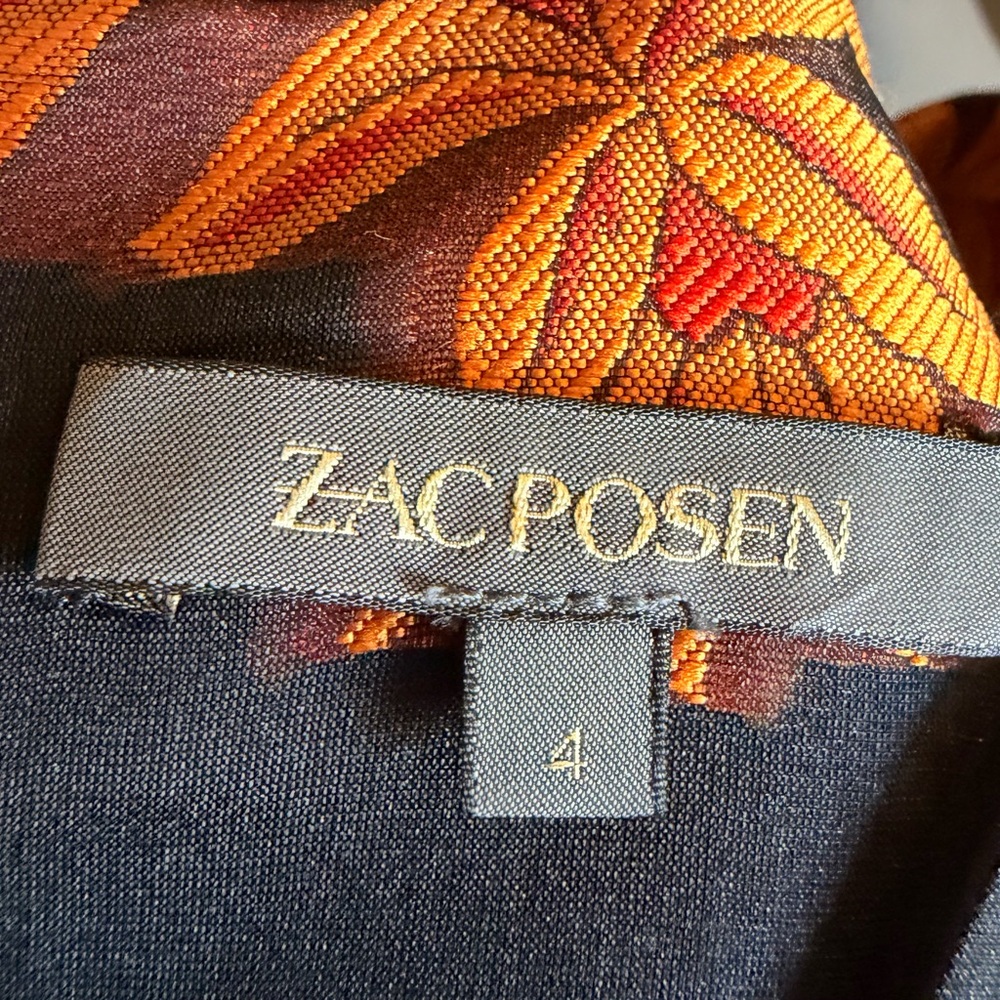 ZacPosen Black and Orange Embroidered Dress - Picture 9 of 9